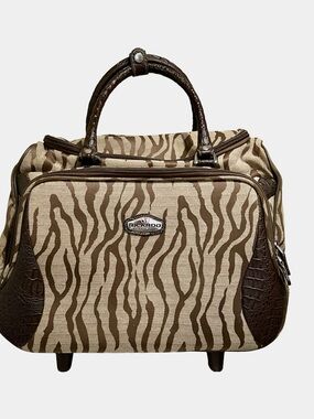 Ricardo of Beverly Hills, Rolling Bag Carry On Luggage with wheels- Zebra print